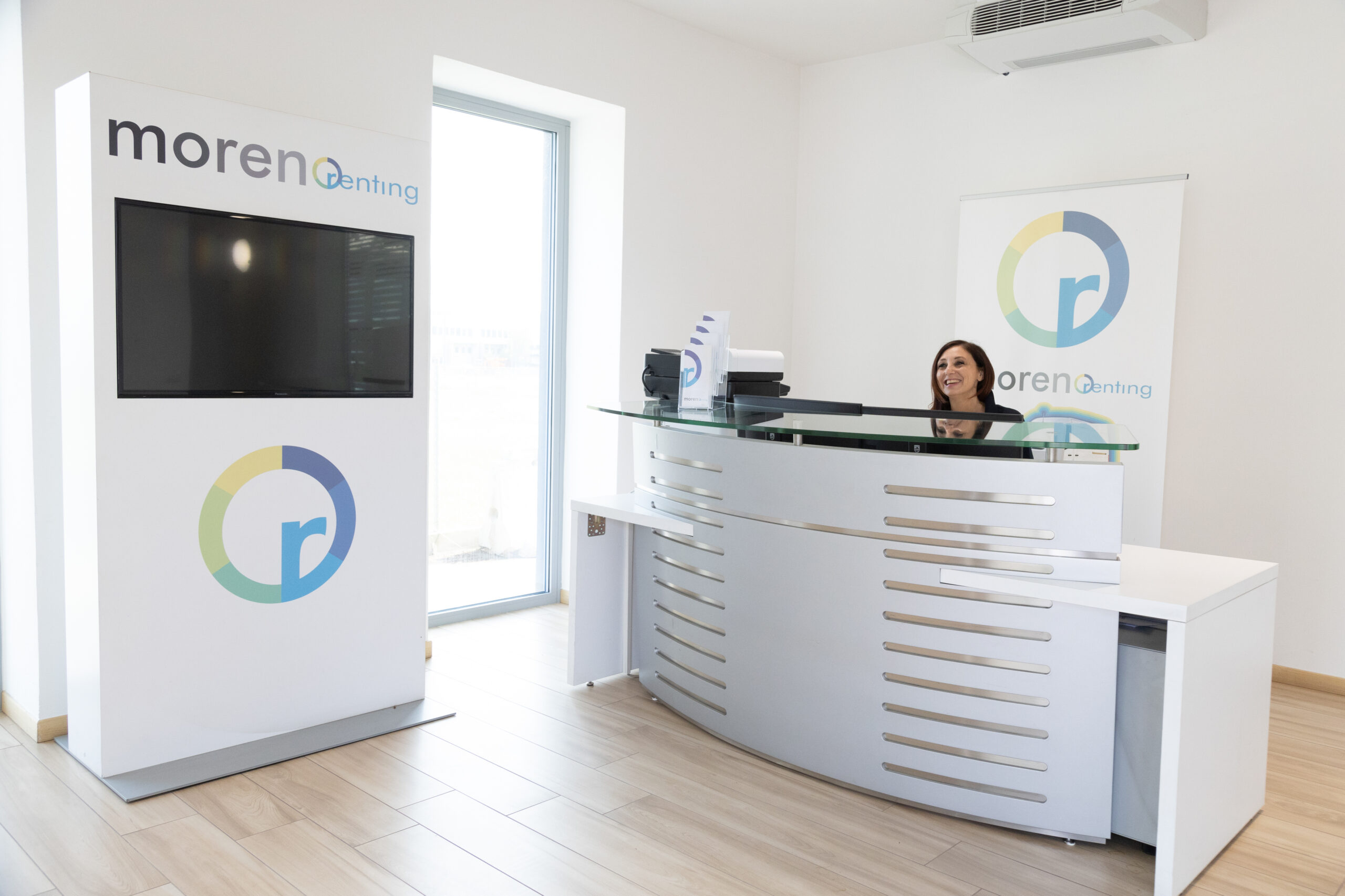 Reception dello showroom Moreno Renting